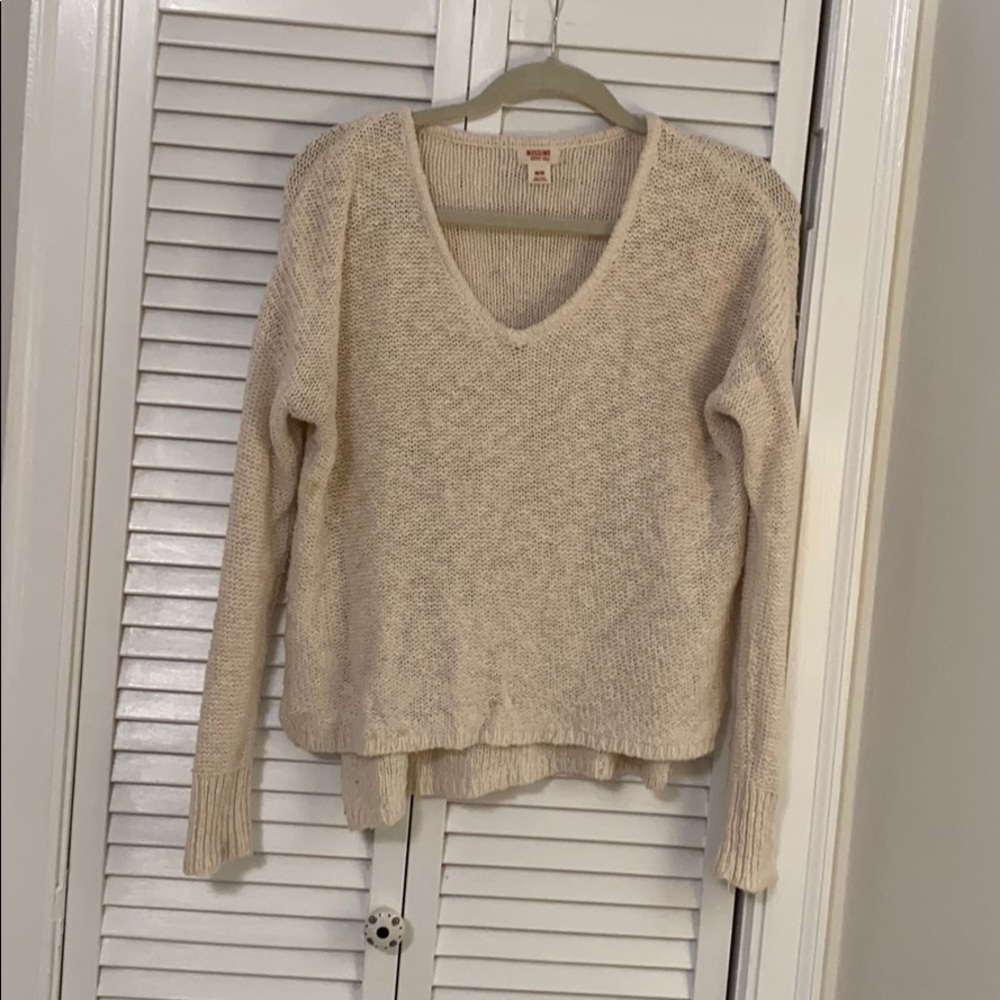 Cream high low sweater - Mossimo